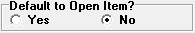 Default New Accounts to Open Item?