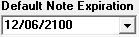 Default Note Expiration Date