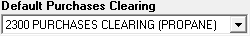 Default Purchases Clearing Account